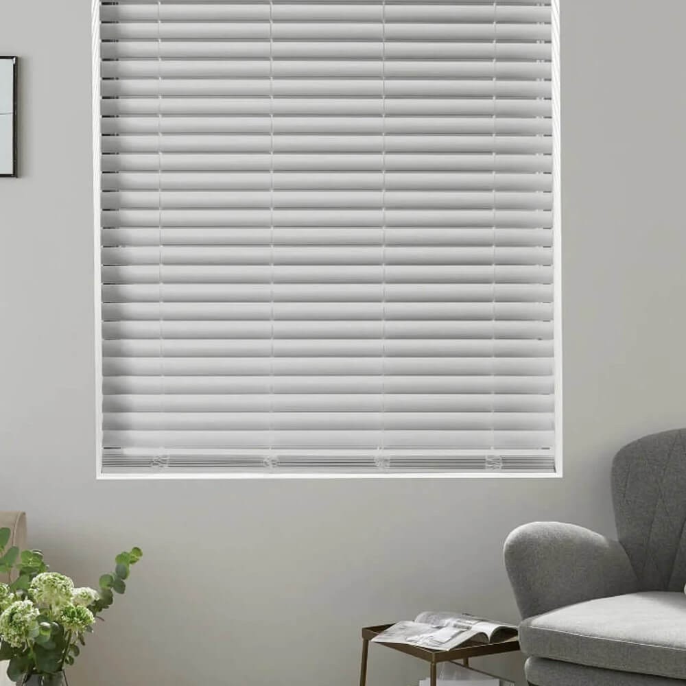 Vertical blinds installed across a wide patio door